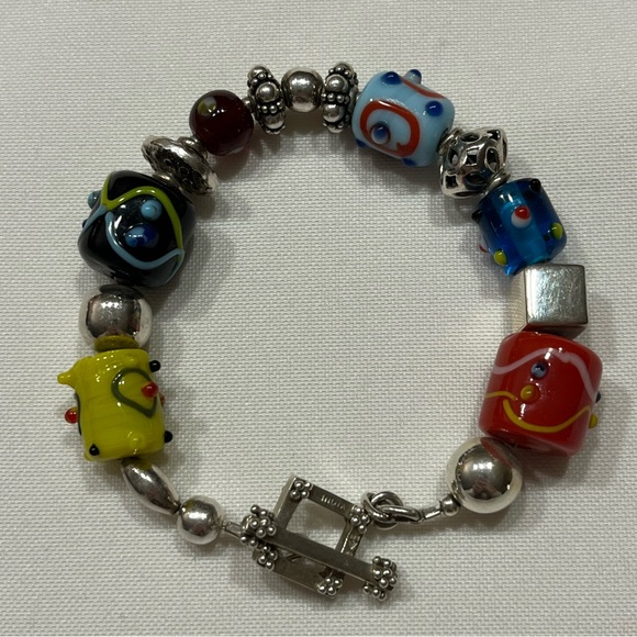 SILPADA Sterling silver bracelet with Lampwork glass beads - Picture 5 of 8